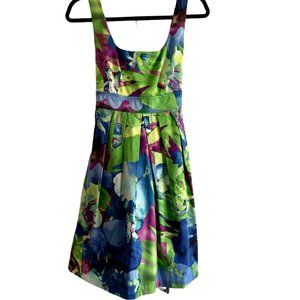 BCX Fit & Flare & Pleated Floral Event Dress (Size 11)